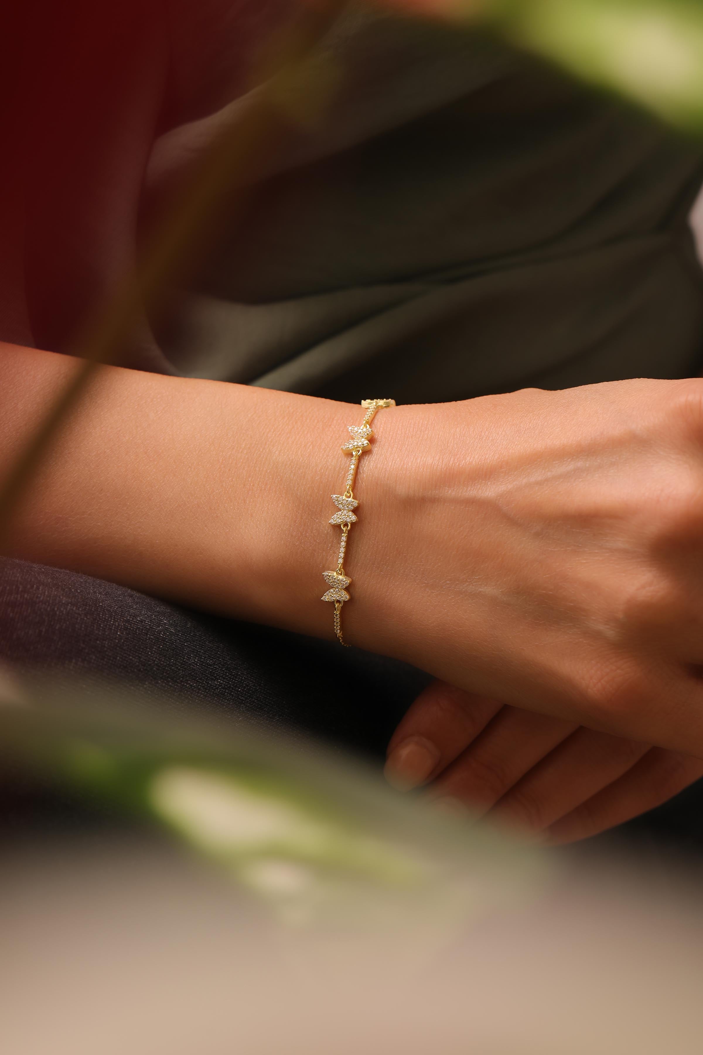 Iced Butterfly Armband