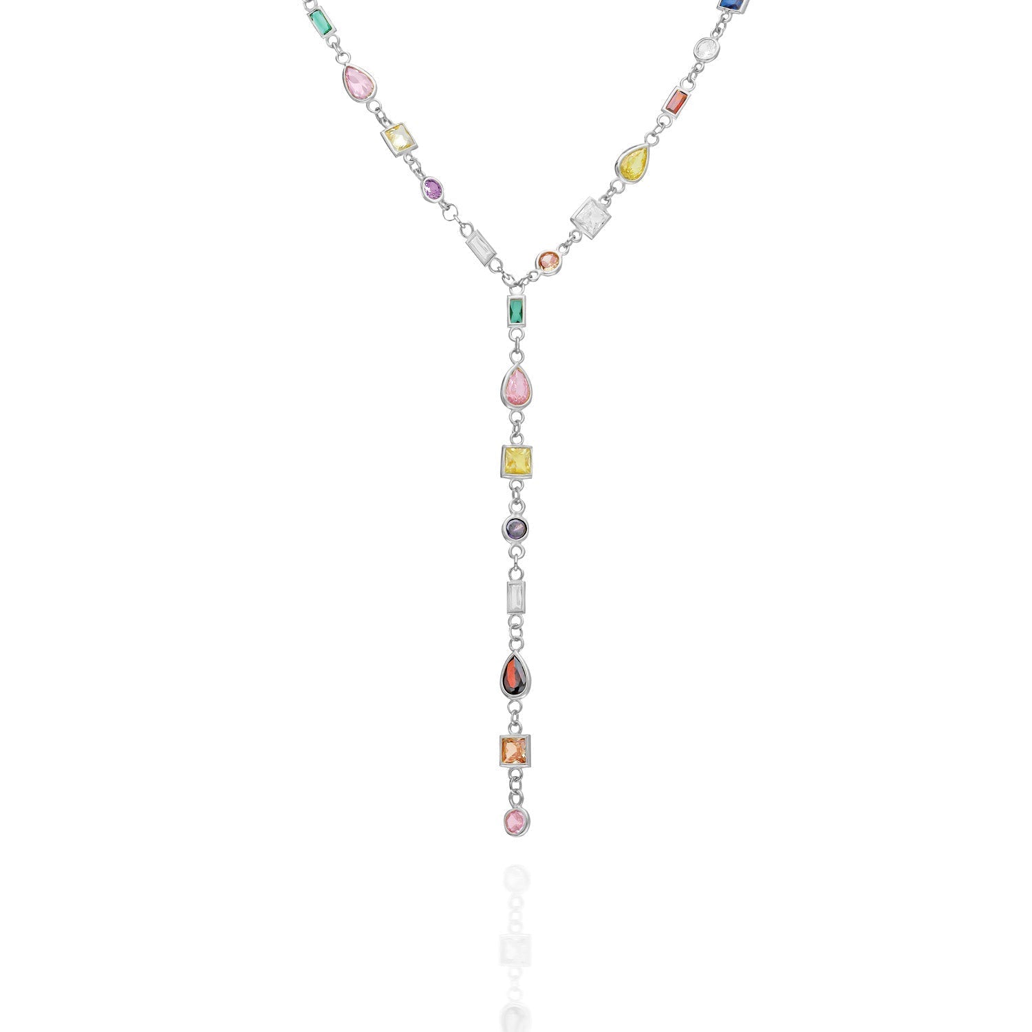 Rainbow Gems Y-Halskette
