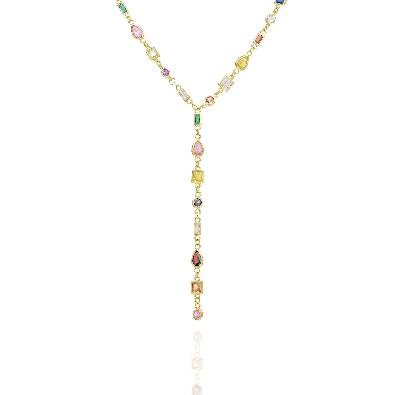 Rainbow Gems Y-Halskette